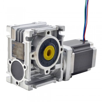 Motoréducteur roue et vis sans fin Nema 23 4,2A L=113mm avec 7,5:1 reducteur vis sans fin