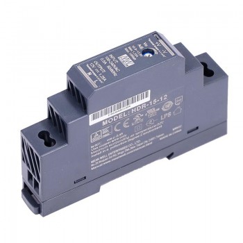 Alimentation rail din CNC MeanWell HDR-15-12 15W 12VCC 1,25A 115/230VCA