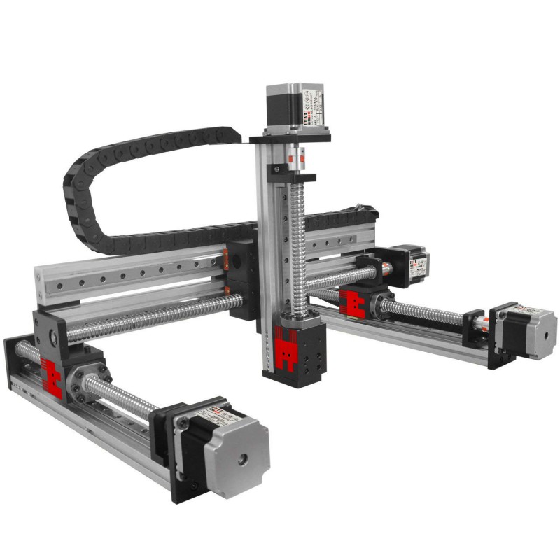 Module de guidage linéaire à portique XYZ table coulissante X=100mm,Y=100mm, Z=50mm