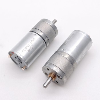 2 Pièces Φ24.4mm 6V/12V motoréducteur CC brushed moteur PMDC GM25-370CA avec réducteurs arbre parallèle