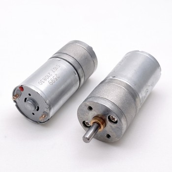 2 Pièces Φ24.4mm 6V/12V motoréducteur CC brushed moteur PMDC GM25-370CA avec réducteurs arbre parallèle