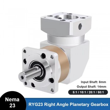Réducteur planétaire à angle droit série RYG23 Nema 23 rapport 5:1/10:1/20:1/50:1 pour moteur pas à pas Nema 23