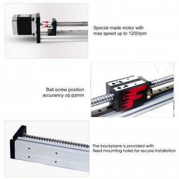 Rail de guidage linéaire actionneur linéaire FSL40 50-1000 mm avec moteur pas à pas Nema 23