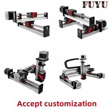 Actionneur à vis à billes linéaires Étape de guidage linéaire CNC FSL40 500mm avec moteur pas à pas Nema 23