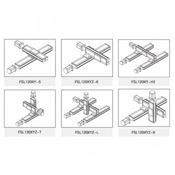 Rail de guidage linéaire actionneur linéaire FSL120 50-1500mm avec moteur pas à pas Nema 34