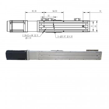 Module linéaire à double rail actionneur linéaire FCH60 50-1000mm avec servomoteur 400 W