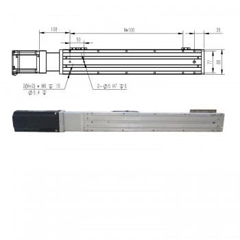 Module linéaire à double rail actionneur linéaire FCH90 50-1100mm avec servomoteur 400 W