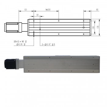 Module linéaire à double rail actionneur linéaire FCH140 50-1250mm avec servomoteur 400 W