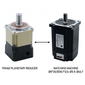 Réducteur planétaire hélicoïdal série PGH60 Rapport max. 100:1 PGH60-L2SW-Stepper pour moteur pas à pas Nema 23,24