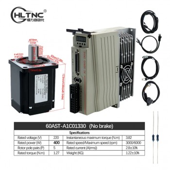 Kit de servomoteur ca 400 W/600 W/750 W/1000 W + Driver 110V/220V 1,27 Nm-3,8 Nm pour systèmes CNC et PLC