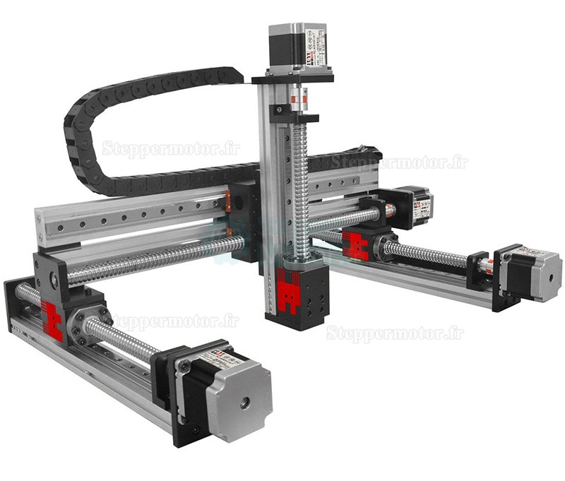 Module de guidage linéaire à portique XYZ table coulissante X=100mm,Y=100mm, Z=50mm