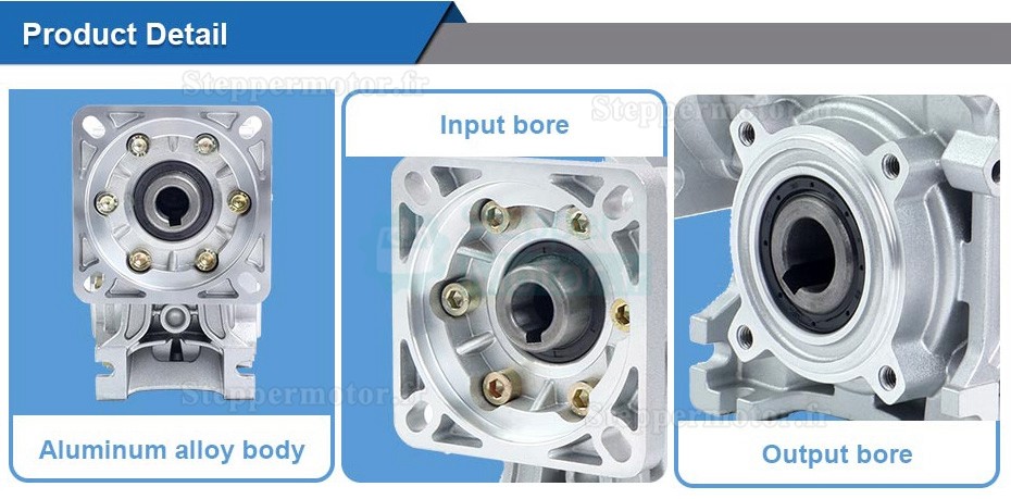 Réducteur à vis sans fin NMRV040 5:1 10:1 20:1 30:1 50:1 pour Moteur Nema34