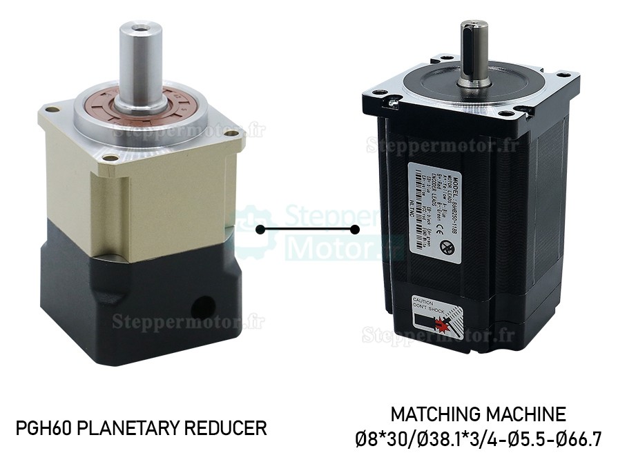 Réducteur planétaire hélicoïdal série PGH60 Rapport max. 100:1 PGH60-L2SW-Stepper pour moteur pas à pas Nema 23,24