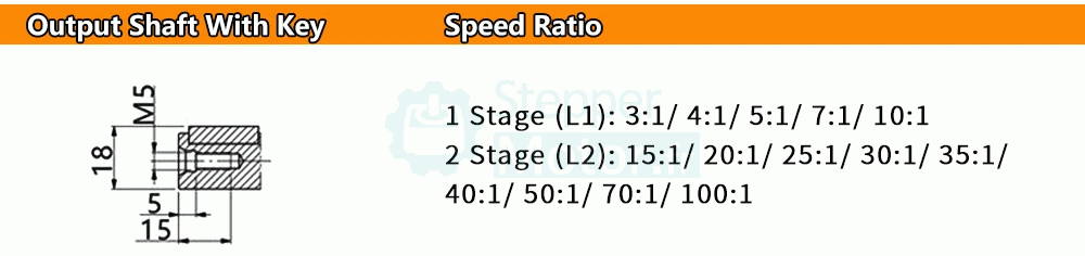 Réducteur planétaire hélicoïdal série PLG060, arbre d'entrée 6,35/8/11/14 mm pour moteur pas à pas Nema23/Sveromoteur Nema 24 