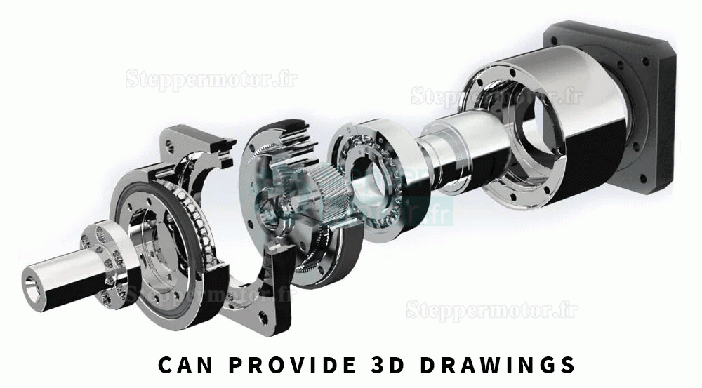 Réducteur planétaire hélicoïdal série PLG120, arbre d'entrée 19 mm/22 mm/24 mm pour moteur Svero Nema42/Nema 52