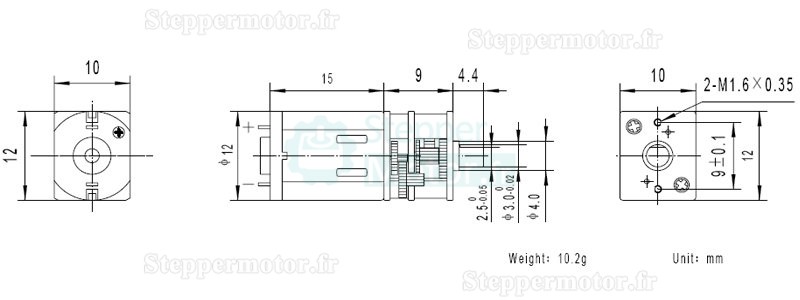 2 Pièces 2,4V/5V Mini motoréducteur CC brushed PMDC GM12-N20VA avec rapport 10~1000 réducteurs arbre parallèle