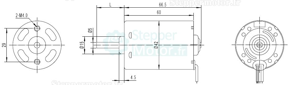 2 Pièces Kit moteur CC sans balais (Moteur CC sans balais + Driver moteur à courant continu) TEC4260 12V/24V 500g.cm